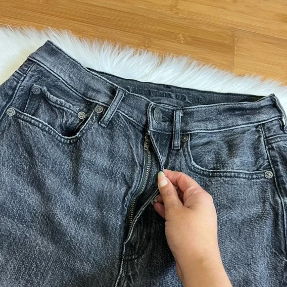 ✨SOLD✨American Eagle Washed Black Baggy 100% Cotton - Picture 4 of 9